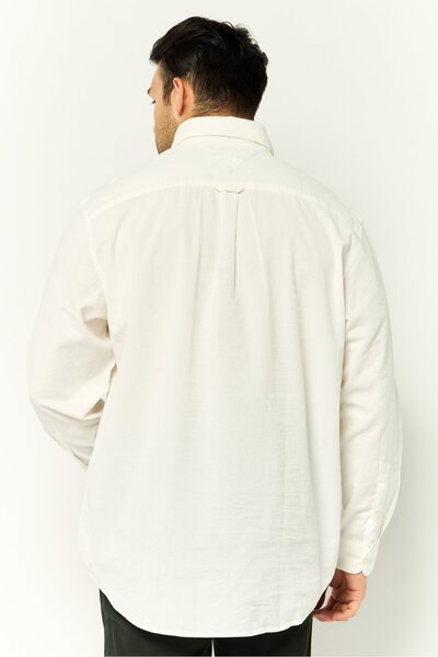 Tommy Hilfiger Men Archive Fit Stripe Fit Long Sleeve Casual Shirt, White