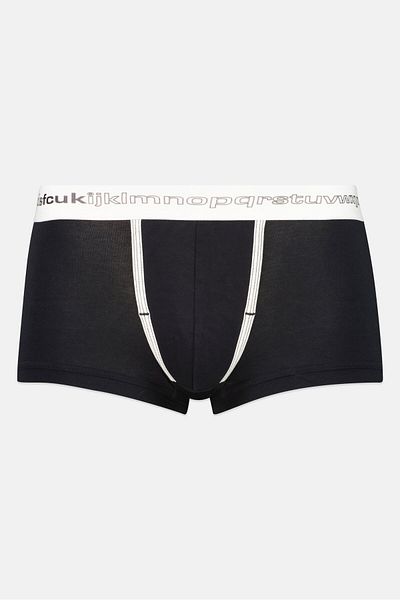 French Connection Men Brand Logo Boxer Brief, Black/White