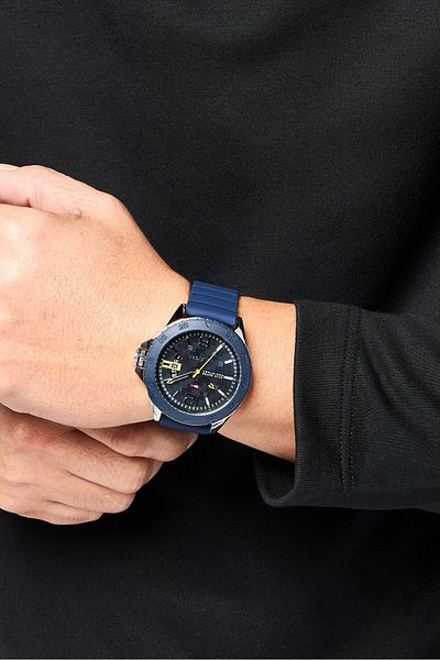 Tommy Hilfiger Men 1791204 Silicone Analog Watch 46mm, Navy