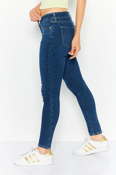 Levi's Women Skinny Fit Washed Stretchable Jeans, Dark Blue