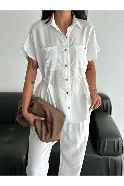 Noa Noa Rivet Detailed Shirt Pants Set