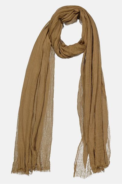 INC Women Crinkle Wrap Scarf 195 x 74 cm, Camel