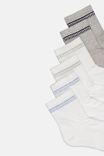 Tapout Men 3 Pairs Textured Mid Length Socks, Multicolor