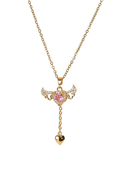 X-Lady Accessories Altın Renk Sevgi Meleği Kolye Kadın Çelik Kolye - 3414