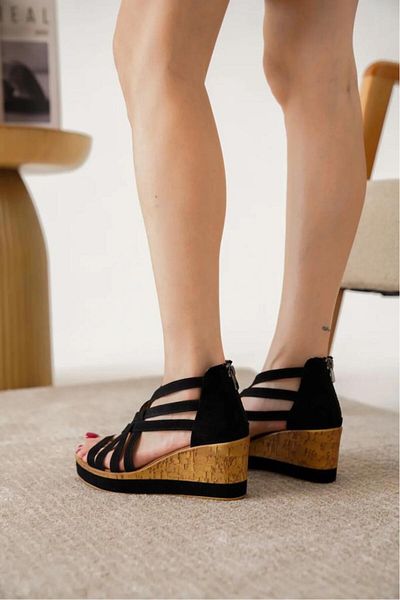 Papuçcity Frzn 03191 Women's Wedge Heel Sandals Shoes