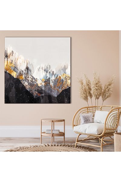 Generic A distinctive wall painting printed on canvas with a hidden wooden frame.