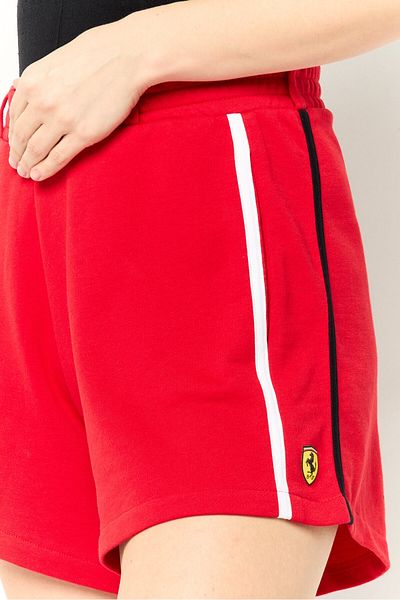 Scuderia Ferrari Women Sportswear Fit Drawstring Outdoor Shorts, Red