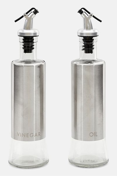 Farberware Set of 2 Oil And Vinegar Bottles 300ml, Silver