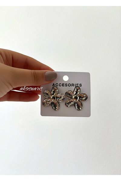 aksesuaris Patterned Flower Women's Earrings