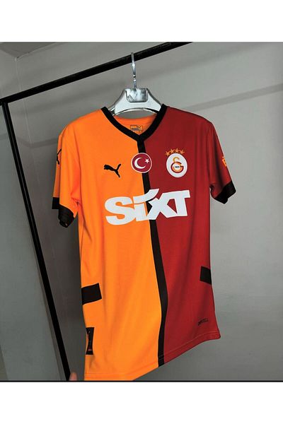FOLKLORİST G,A,L,Â,T,A,S,A,R,Â,Y -Victor -Osimhen 24-25 Yellow Red Short Sleeve Adult Football Shirt