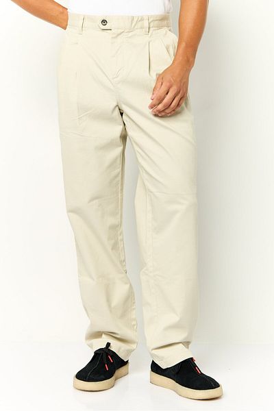 Tommy Hilfiger Men Regular Fit Plain Straight Leg Pants, Beige
