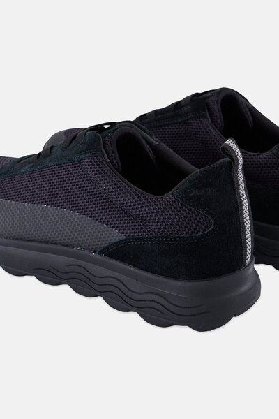 Geox Men U Spherica A Lace Up Sneakers, Black