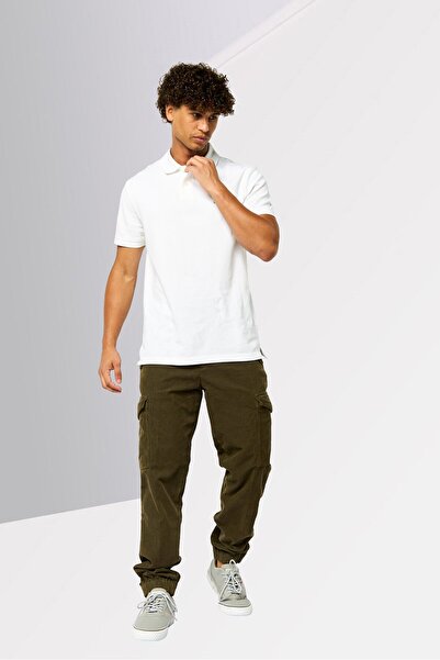 Tommy Hilfiger Men Cargo Fit Textured Cargo Pant, Green
