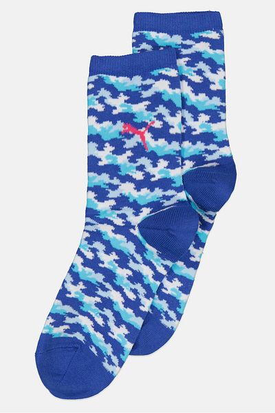 Puma Women Brand Logo Camouflage High Socks, Multicolor