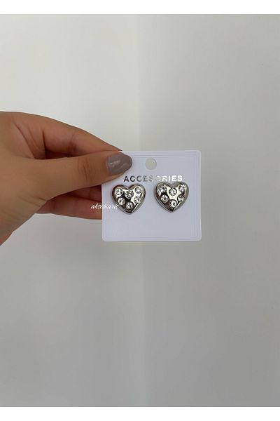 aksesuaris Zircon Stone Heart Women's Earrings