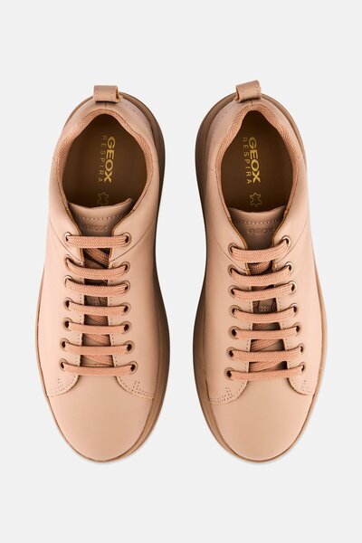 Geox Women D Spherica Lace Up Casual Shoes, Tan