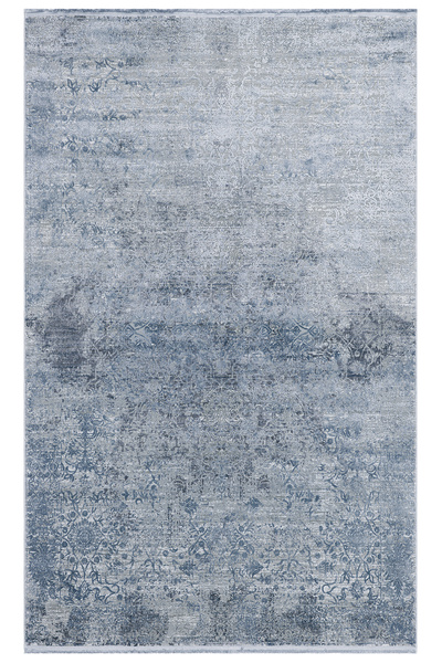 Vog Halı Lidya Dyed Mavi Vintage Overdyed Salon Halısı Dokulu Parlak Sık Doku...