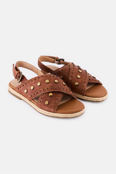 Geox Women D Kolleen A Adjustable Buckle Sandal, Brown