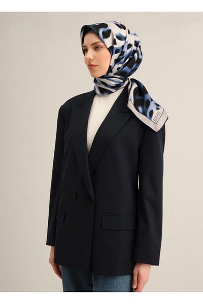 Armine Eșarfă de mătase Sura 9320-33 Bleumarin Model Mixt