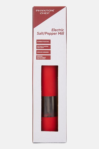 Phantom Chef Electric Salt And Pepper Mil, Red
