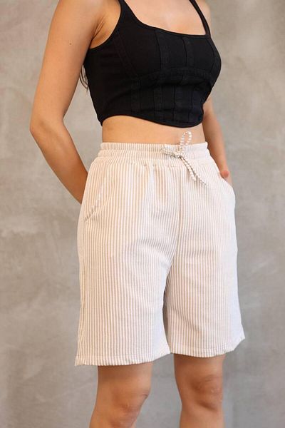 QBZ Pantaloni scurți cu dungi cu talie elastică CITY BOY
