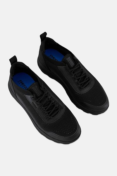 Geox Men U Spherica A Lace Up Sneakers, Black