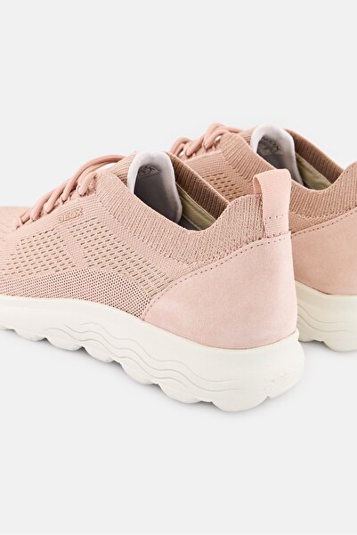 Geox Women D Spherica Lace Up Casual Shoes, Light Pink