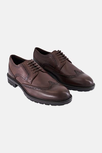 Geox Men U Walk Pleasure Lace Up Semi-Formal Shoes, Dark Brown