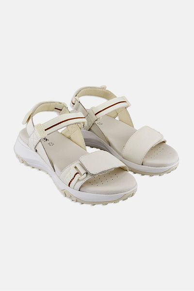 Geox Women Sorapis Grip Velcro Closure Sandals, White