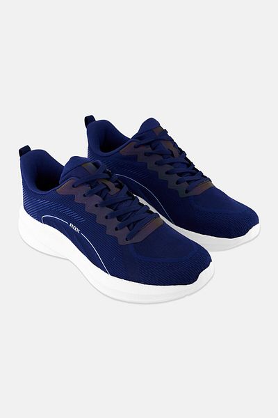 RBX Men Brand Logo Lace Up Training Shoes, Navy