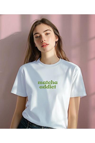 YEACHY Unisex μπλουζάκι με στάμπα Matcha