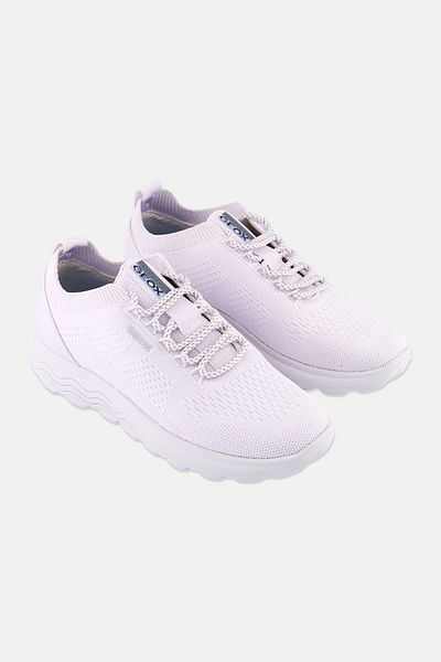 Geox Women Spherica Lace Up Casual Sneaker, White