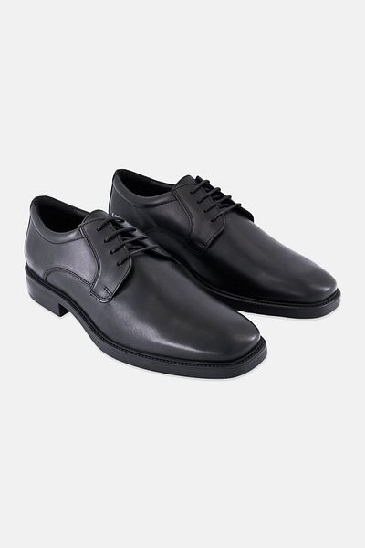 Geox Men Brandolf Leather Lace Up Formal Shoes, Black