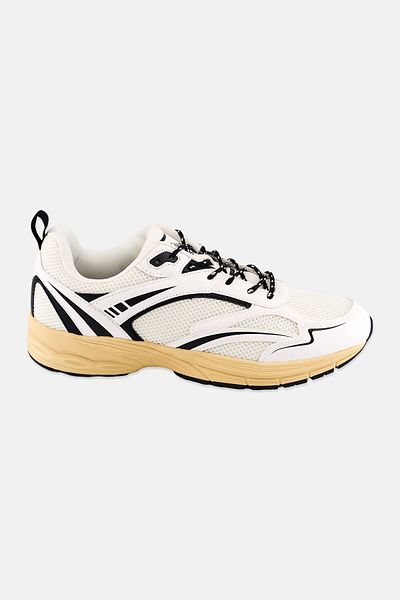 RBX Men Brand Logo Lace Up Running Shoes, Off White