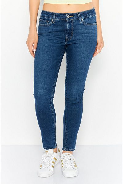 Levi's Women Skinny Fit Washed Stretchable Jeans, Dark Blue