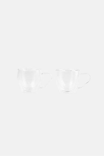 Fissman 2pcs Double Wall Glass Set, Transparent
