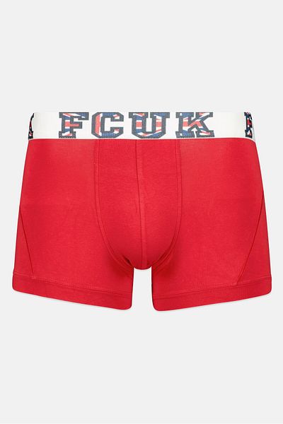 French Connection Men Brand Logo Trunks, Red