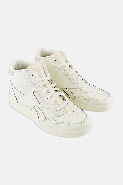 Reebok Women Club High Top Lace Up Tennis Shoes, Off White