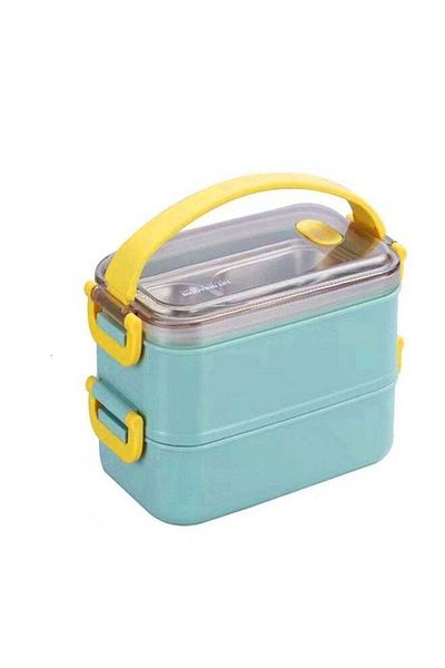 Raffine 1-Piece Stainless Steel Lunch Box Insulated Double Layer Multifunction Containers Portable Leak Proo