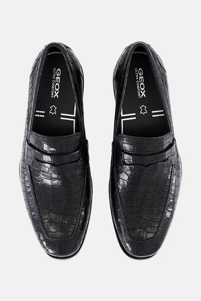 Geox Men U Walk Pleasure C Lace Up Semi Formal Shoes, Black