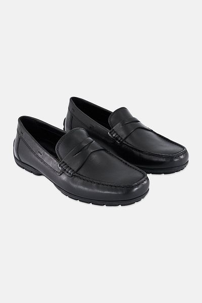 Geox Men U Moner Slip On Casual Shoes, Black
