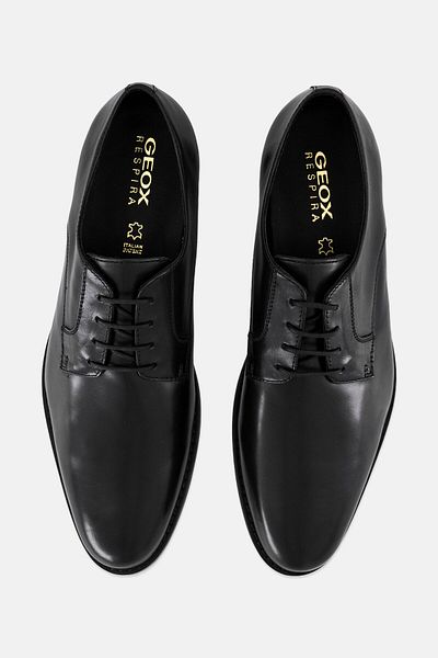Geox Men U Hampstead Lace up Formal Shoes, Black