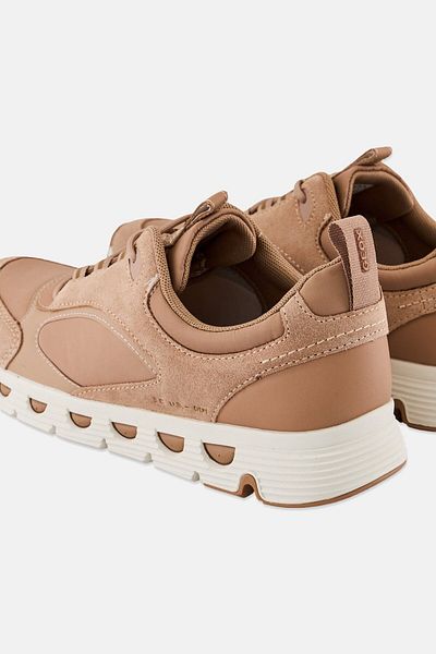 Geox Women Spherica Ecub Lace Up Casual Shoes, Tan