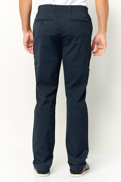 Tommy Hilfiger Men Straight Fit Solid Chino Pants, Navy