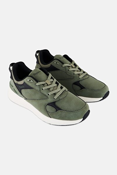 Algspar Men Lace Up Casual Shoes, Olive