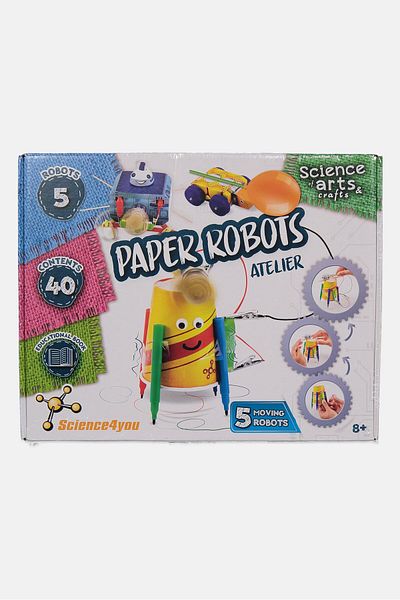 Science 4 You Science Of Arts Crafts Paper Robot Making Kit, White Combo