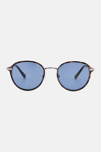 Guess Men GU0006853V53 Round Polarized Sunglasses, Blue
