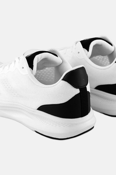 RBX Men Brand Logo Lace Up Running Shoes, White