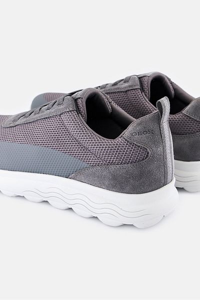 Geox Men U Spherica A Lace Up Sneakers, Stone Grey