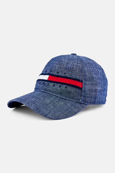 Tommy Hilfiger Men Embroidered Logo Tino Cap, Heather Blue